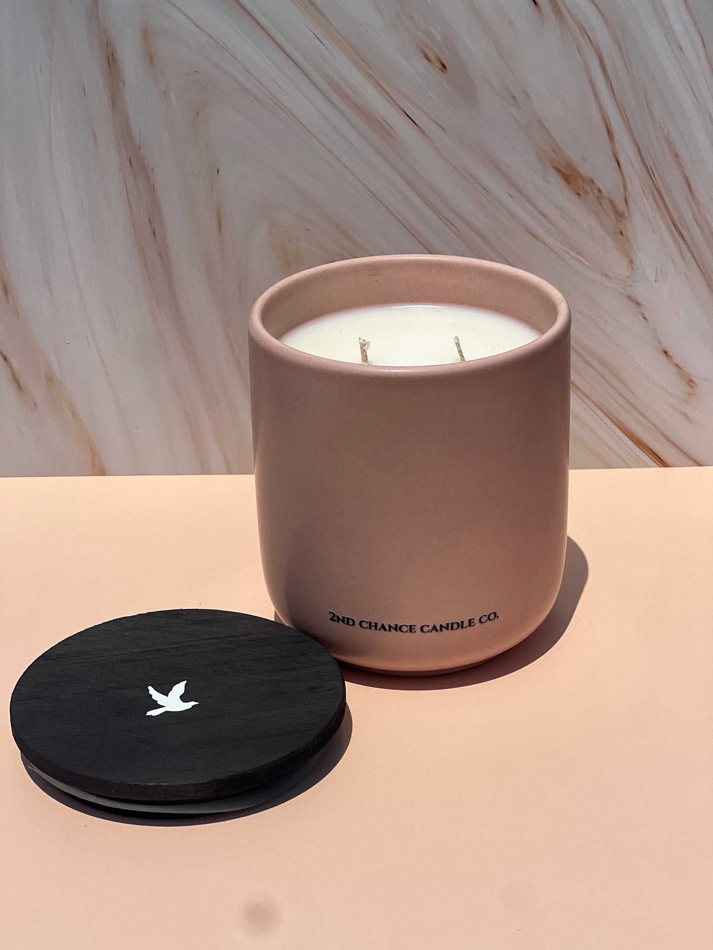 Dusty Rose Ceramic Candle - 12oz