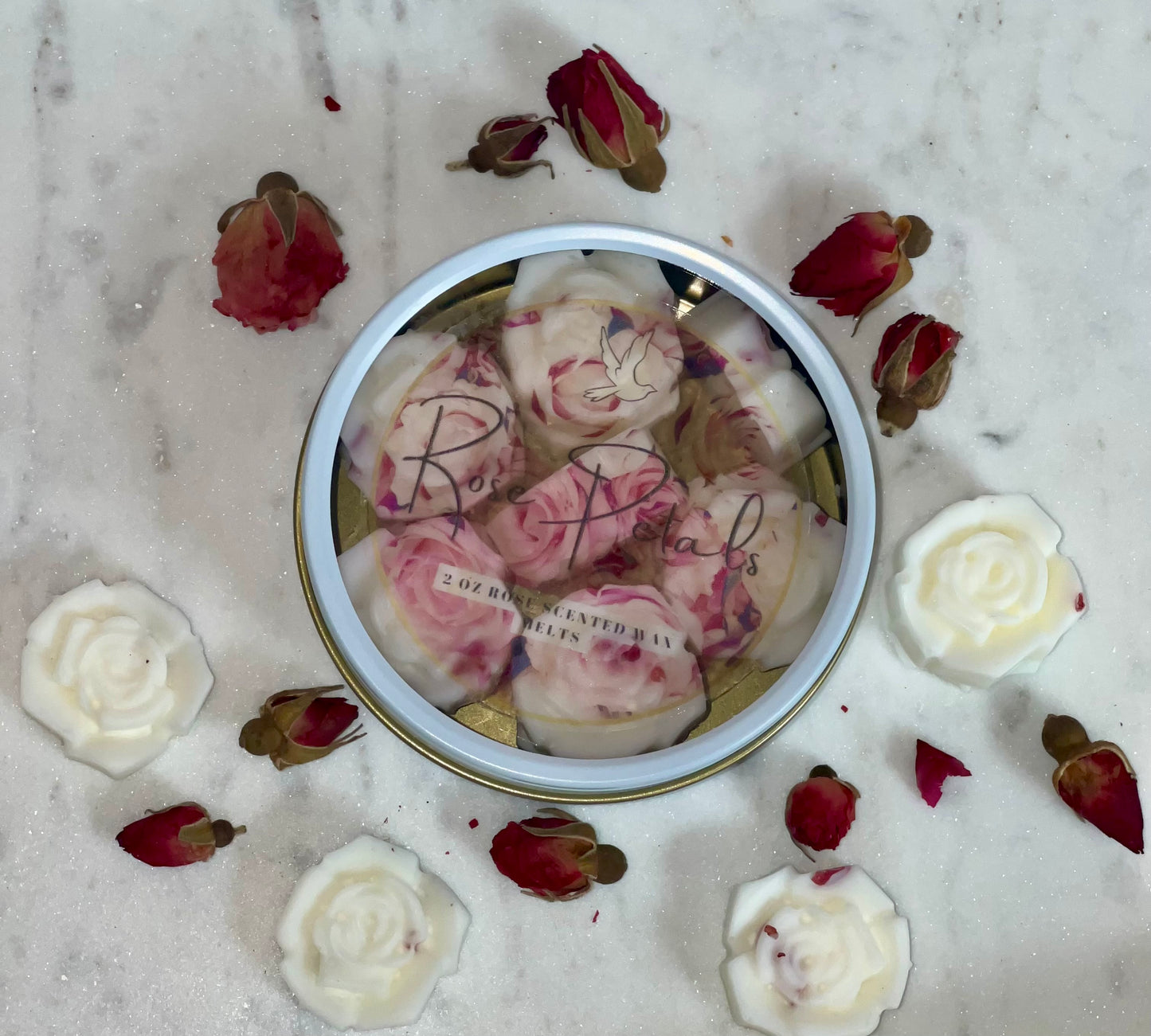 Rose Petals Wax Melt Tin