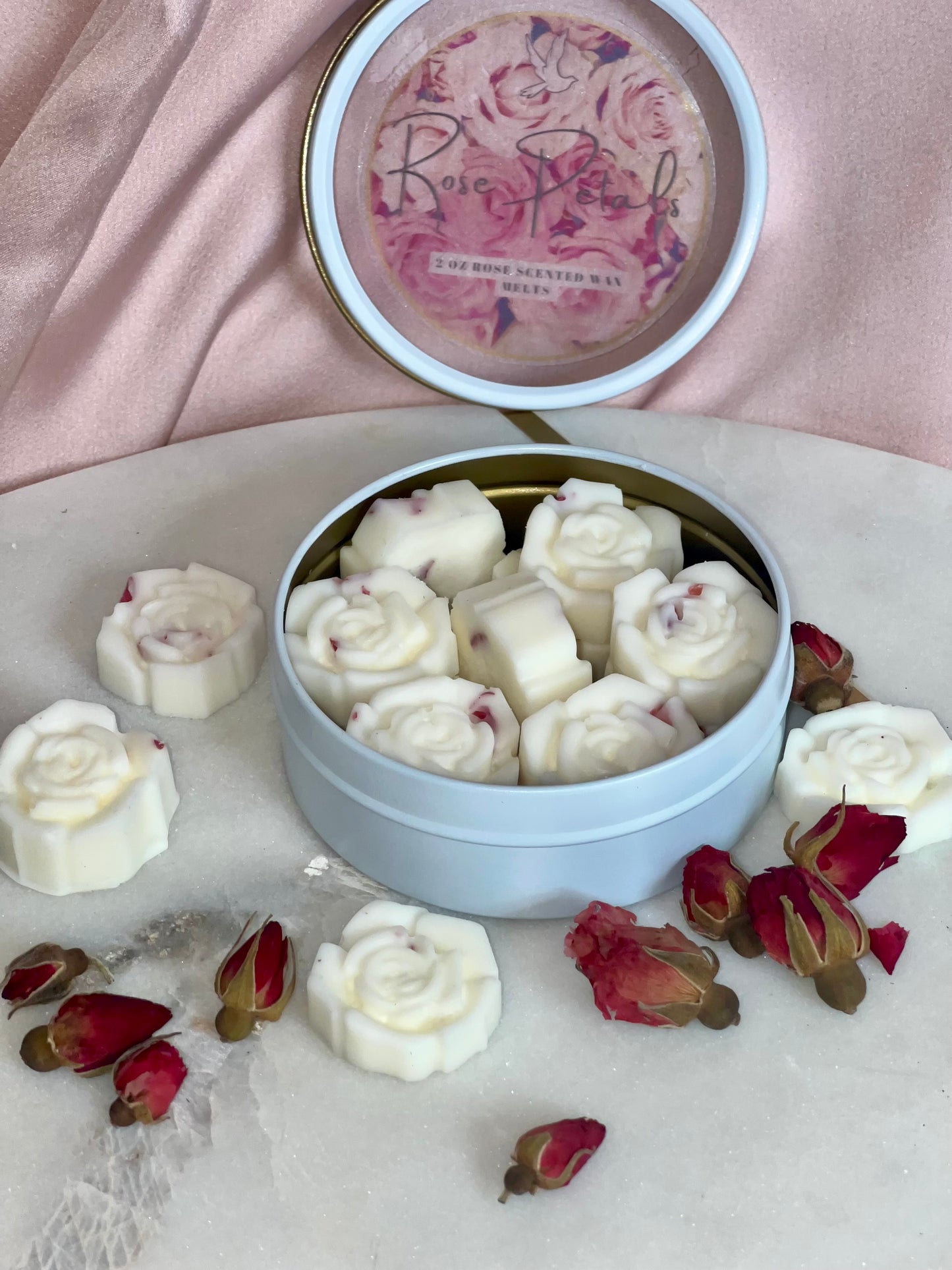 Rose Petals Wax Melt Tin