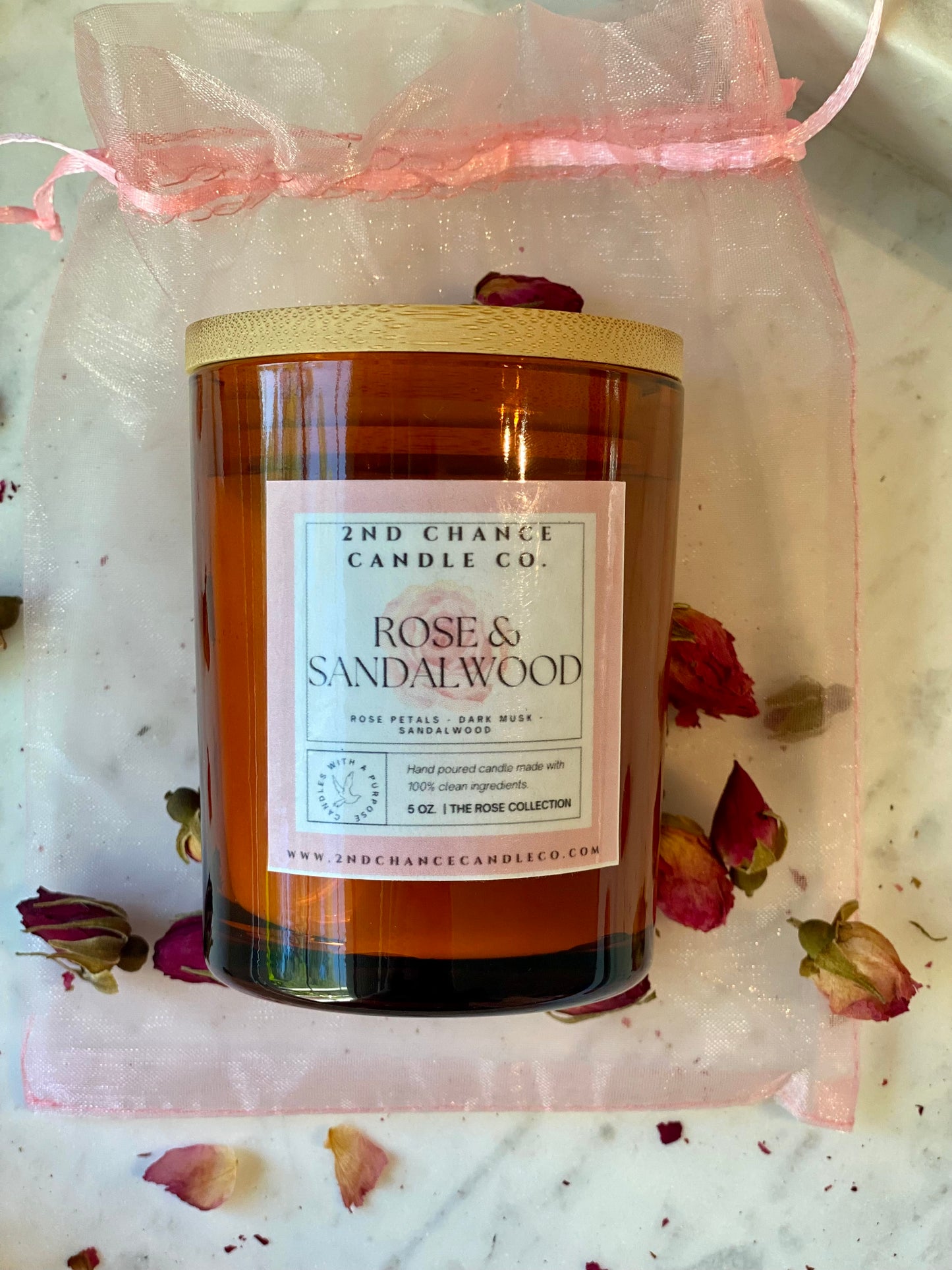 Rose & Sandalwood 5oz Candle